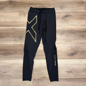 2XU Women's MCS Training Compression Tights Black/Gold Medium EUC